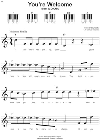 Disney Hits - Super Easy Songbook | Easy Piano Sheet Music Book for Beginners | Learn to Play Popular Disney Songs from Frozen, Moana and The Lion King | Piano Songbook for Students and Teachers - Image 8