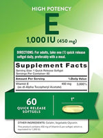 Authentic Nature's Truth vitamin E supplement bottle on clean background