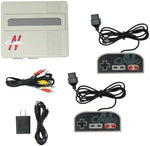 Complete retro gaming bundle box contents with console controllers and cables