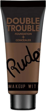 Rude Cosmetics Double Trouble Foundation complete set arrangement