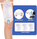Disposable urinary leg bag with secure tubing connection for daily use