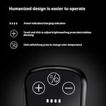Ruoaueob portable study light close up on the premium touch screen display showing the real time battery percentage level