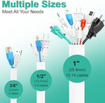 UOMTFAI chew proof cord cover bundling multiple power and USB wires along a living room wall