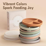 Moonkie silicone feeding plates microwave safe view