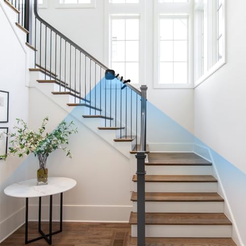 Gooseneck mount wrapped around a deck railing without drilling holes