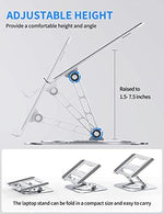 AOEVI foldable laptop stand collapsed completely flat for travel and storage portability