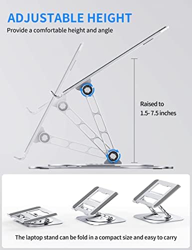 AOEVI foldable laptop stand collapsed completely flat for travel and storage portability