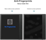 Anti-glare screen protector installation process on Boox tablet