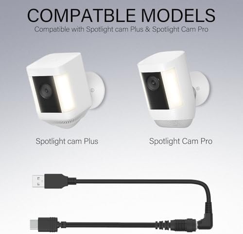 Cordro continuous power adapter showing the detachable wall plug and USB converter components for home security devices.