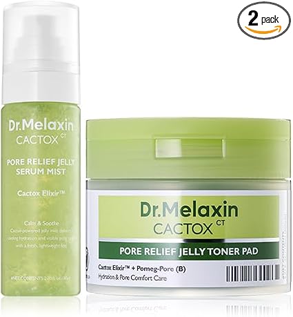 Dr. Melaxin Cactox Pore Relief Jelly Toner Pads front packaging view.