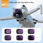 Six piece K&F Concept neutral density filter set for drone cameras