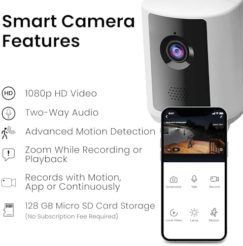 Feit Electric 48 watt LED smart security camera showing the motion sensor