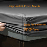 Close up of Sonoro Kate 1800 thread count brushed microfiber fabric