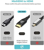 KELink bi-directional Mini HDMI cable highlighting its sturdy construction.