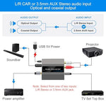 RCA to optical audio adapter with aluminum housing for soundbar connectivity