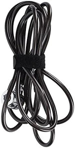 Two meter cut resistant hardware security wire for notebooks and monitors angled view