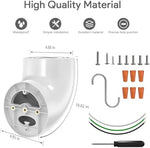 MSAFF under soffit horizontal security camera mount showing installation alignment profiles