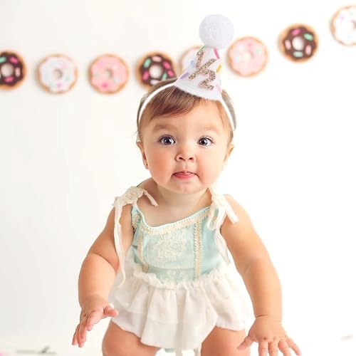 Lingana Donut 1/2 Birthday Hat adjustable elastic strap