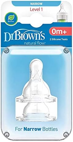 Dr. Brown's Natural Flow Narrow Neck Nipple, Set of 2 (Level 1 (2 Nipples)) - Image 2