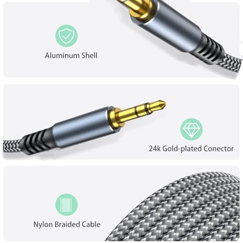 Morelecs aux cable coiled to show tangle-free design