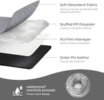 Non-slip polyurethane leather backing on Momsyla piddle pad