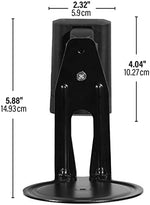 Sanus audio bracket bottom threaded insert mechanism for secure speaker attachment