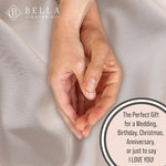 Bella coterie luxury flat sheet packaging displaying the certified oeko tex standard 100 label