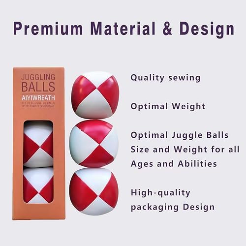 Aiyiwreath juggling balls showing soft leather texture