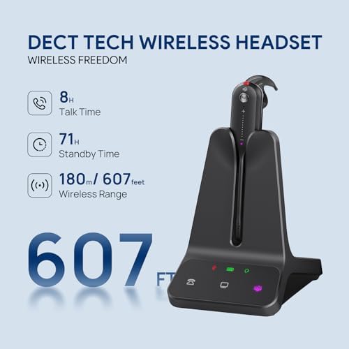 Yealink WH63 E2 mono office headset showing the headband wearing style