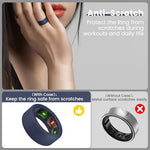 Sylacor elastic silicone shield applied on a smart ring during workout