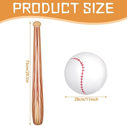 Inflatable baseball themed beach ball for summer party favors