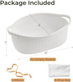 Kodomoore empty white storage container arranged with the included transparent wrap bag and ribbon.