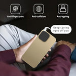 EYSOFT ultra thin privacy slider showing Face ID sensors working while closed