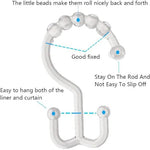 Flexible plastic double sided hooks sliding on standard metal rod