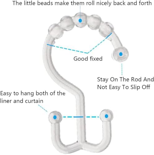 Flexible plastic double sided hooks sliding on standard metal rod