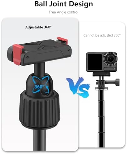 NEOSOU extension rod for DJI action cameras fully extended to forty centimeters for wide angle vlogging.