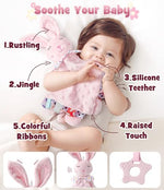 Golray infant pink bodysuit onesie with matching bow headband and grip socks