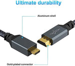 Twozoh 2 pack ultra HD video display cable demonstrating flexibility and bend resistance.