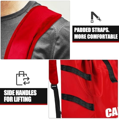 Close up of padded straps on Imbsinvncy car seat carrier