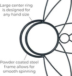 SpinTech fire fans steel frame and Russian grip detail