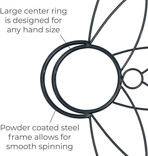 SpinTech fire fans steel frame and Russian grip detail