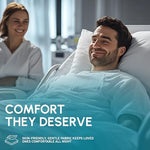 Wrinkle resistant cotton blend medical sheets showcasing smooth surface texture after laundering