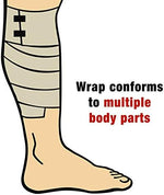 Beige 2 inch width compression bandage for wrist and foot injuries