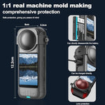 Plush lined EVA camera storage case with secure buckle closure close up view.