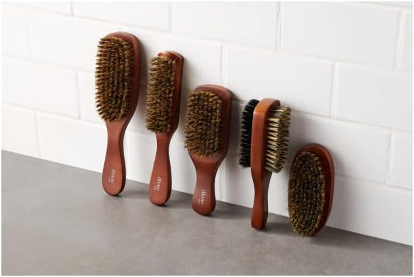 Diane Premium 100% Boar Bristle Club Wave Brush for Men, Wood Handle - Image 7
