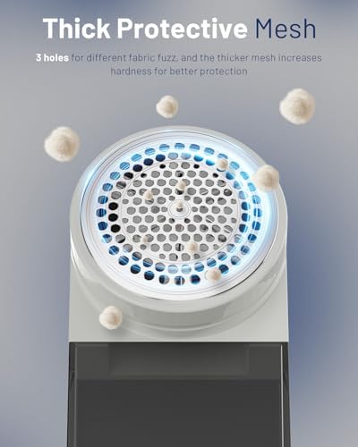 Beautural fabric shaver showing three adjustable speed settings