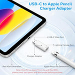 MoKo Type C stylus connector showcasing the male USB-C plug and female Lightning input port.