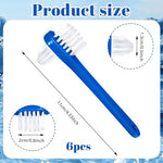 Ergonomic contoured non slip handle design of the Xyembu portable denture brush for secure grip.