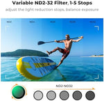 K&F Concept ND filter packaging and glass texture