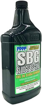 FPPF SBG heavy duty diesel fuel additive bottle angled view
